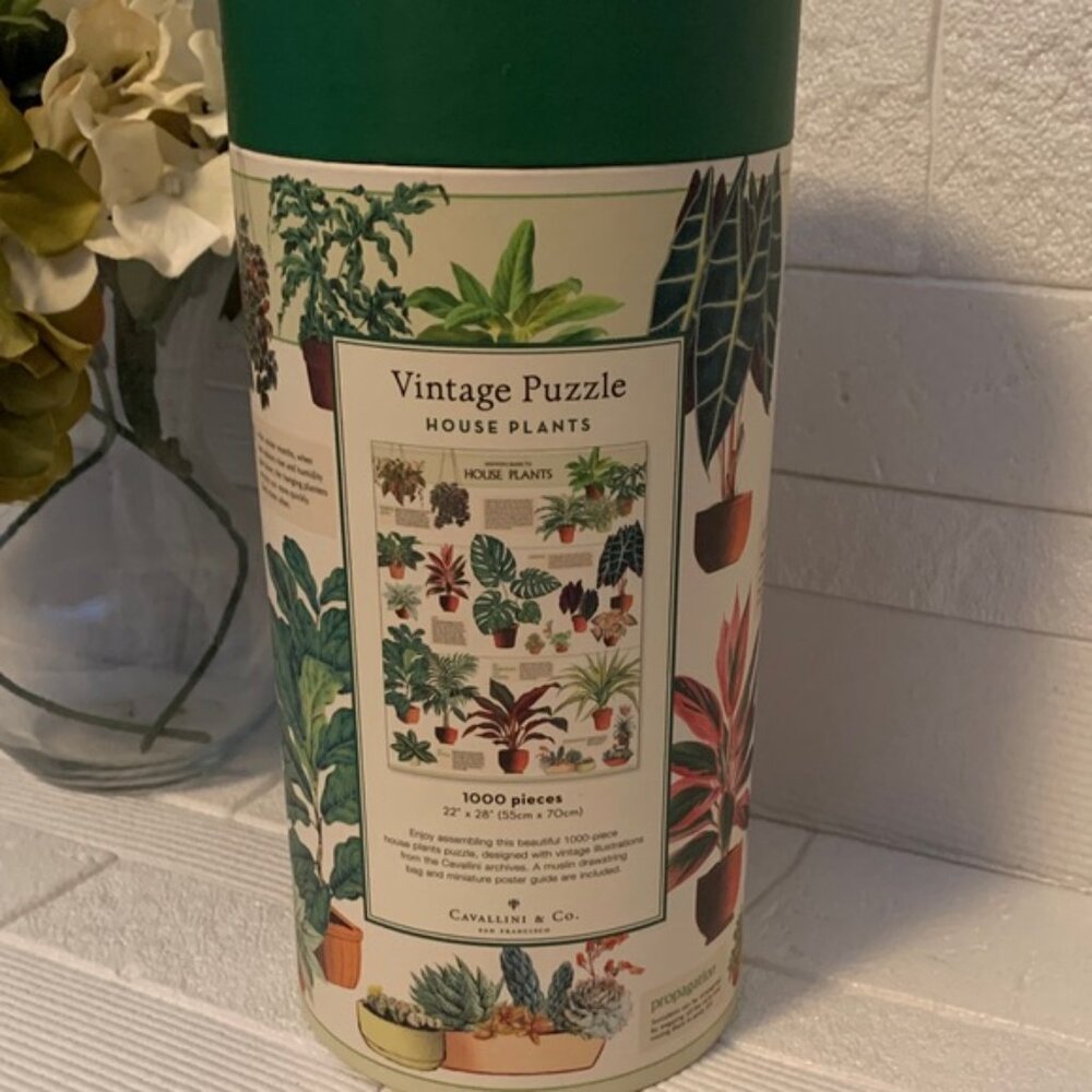 Cavallini &amp; Co. Vintage House Plants Puzzle - Green - Picture 4 of 9